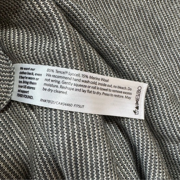 Eileen Fisher Petite Ash Grey Tunic Dress Tencel Merino Wool SZ *PP Minimalist - Picture 6 of 9